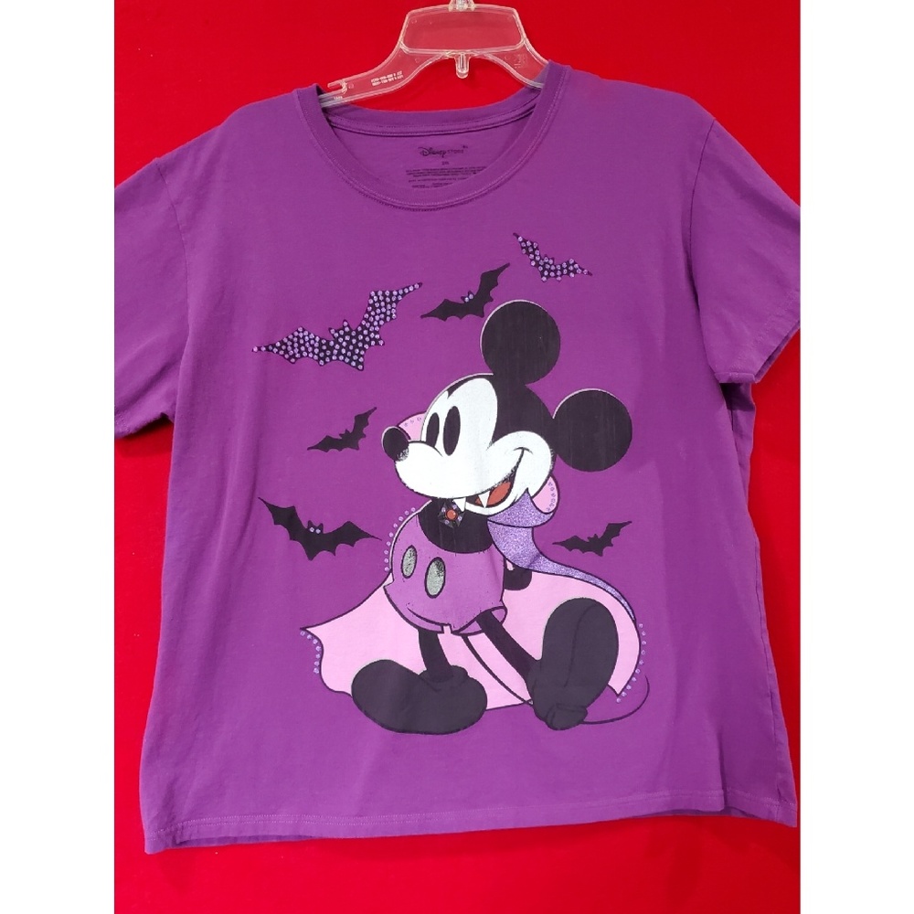 Disney Store Purple Mickey Halloween Shirt